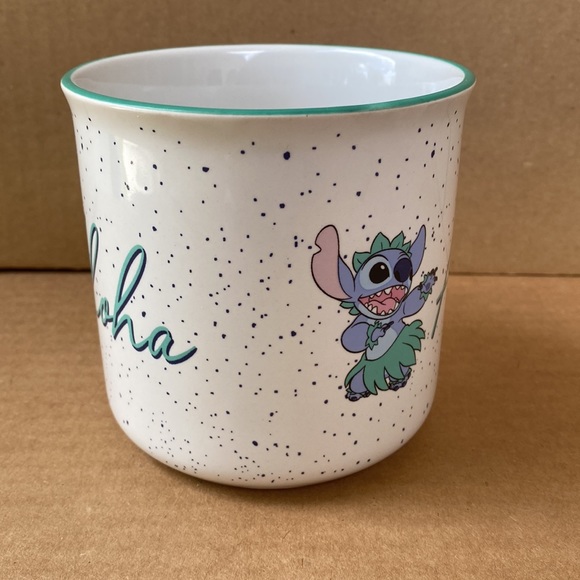 Disney Lilo & Stitch Aloha Hula Ceramic Camper Coffee Mug NEW - Picture 5 of 6